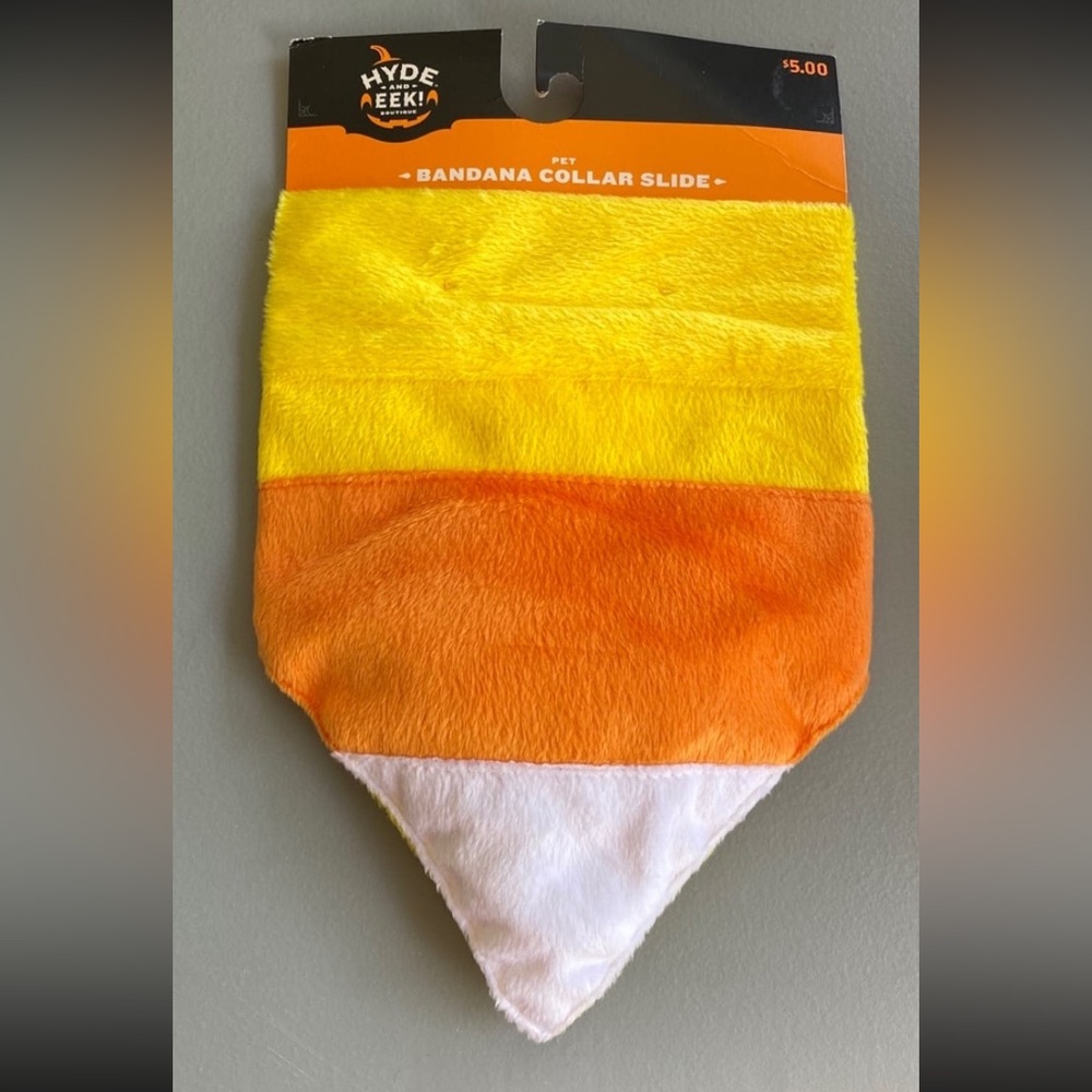 Candy Corn Halloween Pet Collar Slide- New!